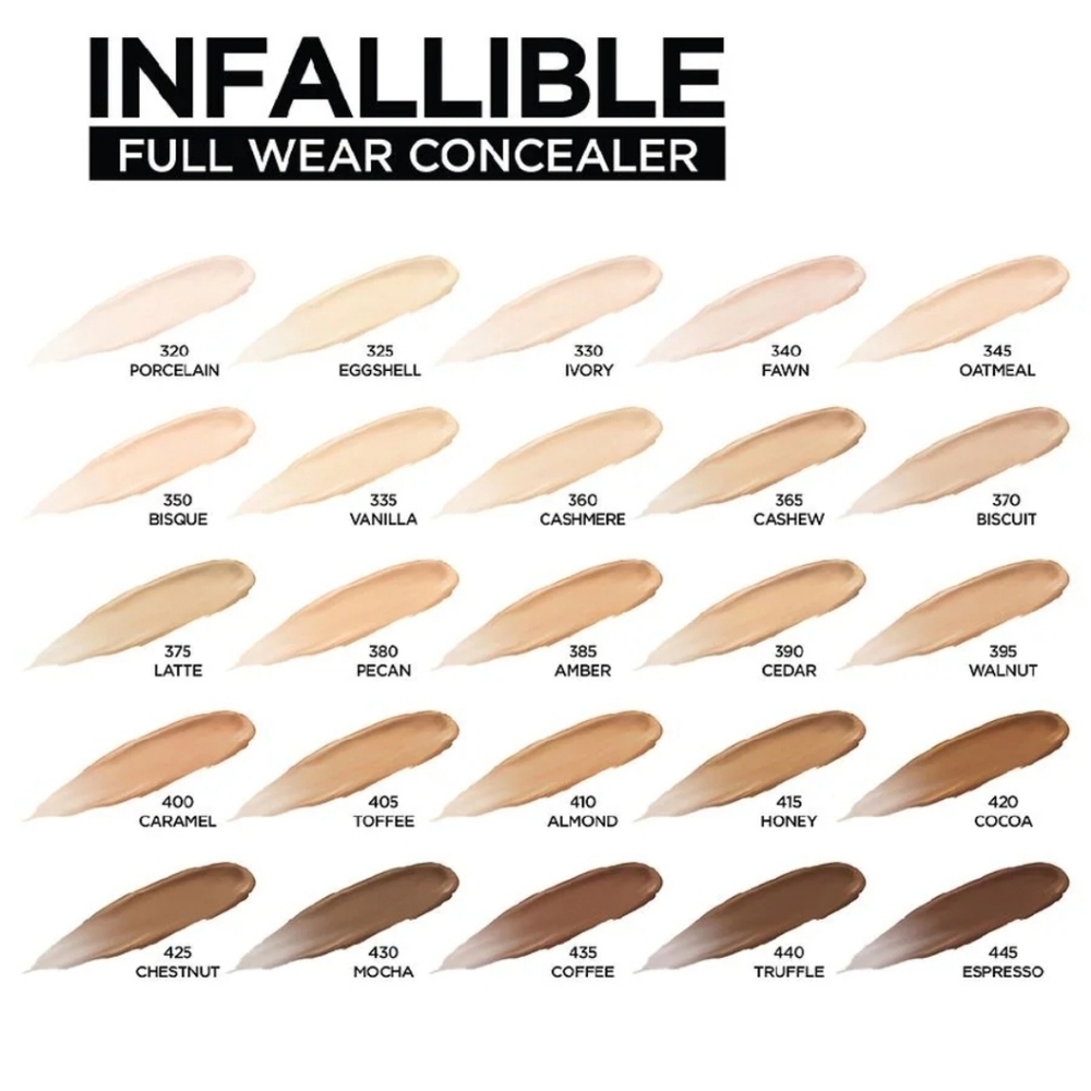 New L'Oreal Paris Infallible Full Wear Waterproof Concealer 385 Amber Sealed - Picture 3 of 6